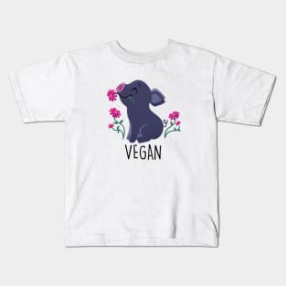 Peaceful Vegan Pig - Light Kids T-Shirt